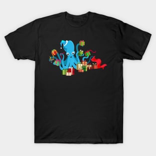 Octopus Wrapping Presents T-Shirt